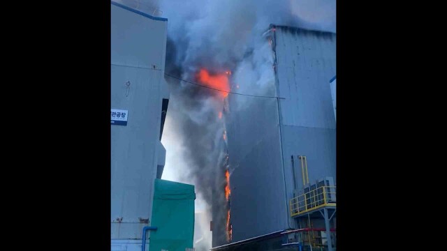 HD현대일렉트릭 공장 화재‥ 인명피해 없어