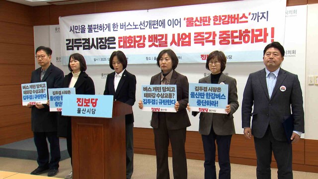 "울산판 한강버스 중단해야"‥ "수상택시 도입 예정"