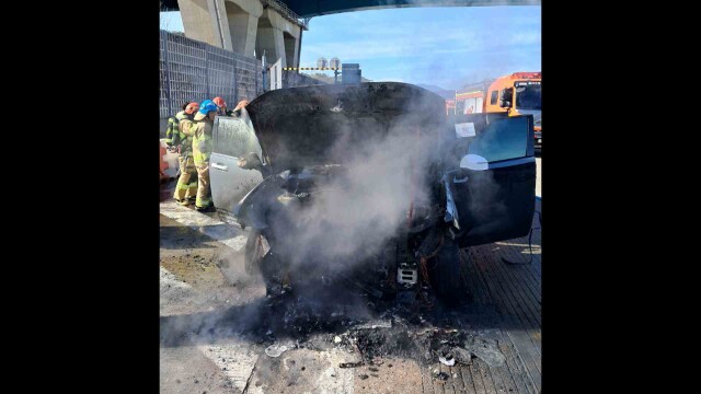개발 중인 현대차 신형 차량‥ 주행 중 화재