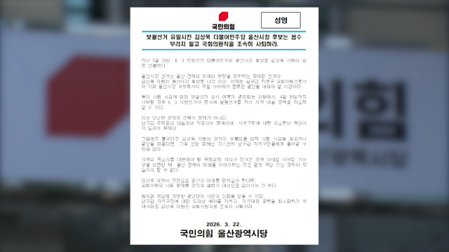 국민의힘 "김상욱, 의원직 서둘러 사퇴해야"