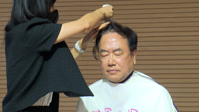 서범수 의원 삭발‥국민의힘 '지지 호소'