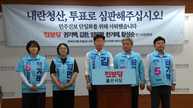 전 진보당 시의원 후보 "투표로 내란 심판"